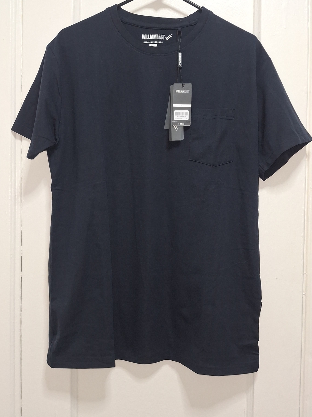 William Rast Mens Navy Pocket Tee Size Large NWT $98 Retail Cotton Modal